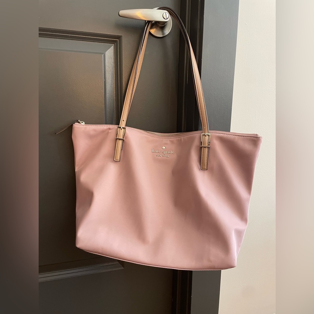 Kate Spade light pink large nylon tote